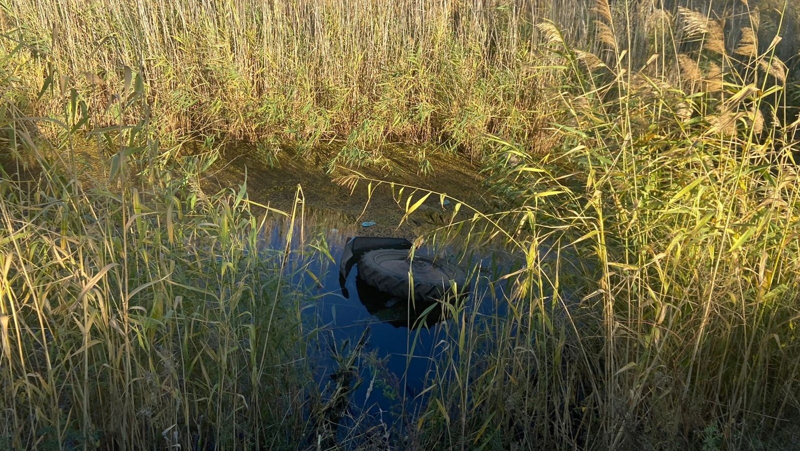 В Ростовской области угонщик трактора решил прокатиться и утопил его в реке