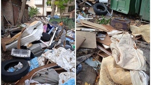 В центре Ростова ликвидировали огромную свалку мусора на Черепахина