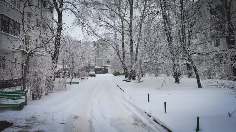 Ростовскую область засыпало снегом ночью 23 ноября