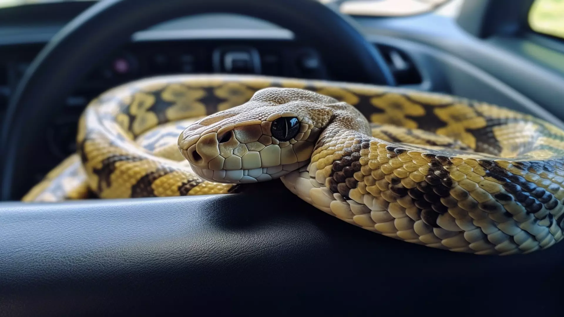 Житель Ростовской области обнаружил под капотом автомобиля неизвестную змею