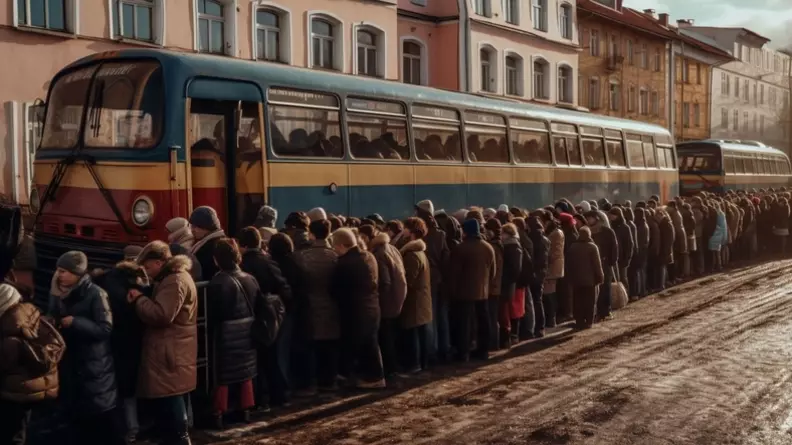 В забитых под завязку автобусах на Каменке в Ростове не закрываются двери