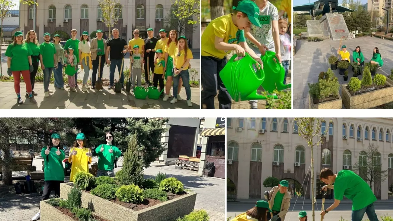 Сотрудники банка «Центр-инвест» высадили деревья в центре Ростова-на-Дону