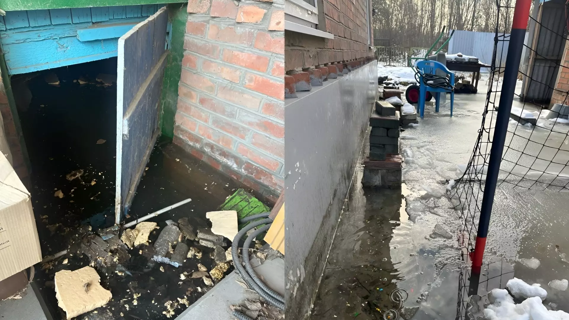 Ростовчане заявили о затоплении домов на улице Шоссейной в Ростове