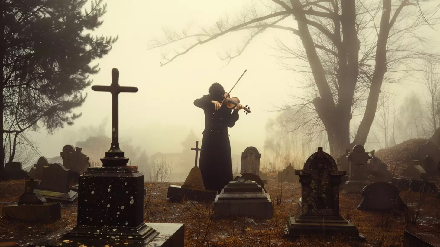 За игру на скрипке на кладбище Мирона Хачумова щедро наградили