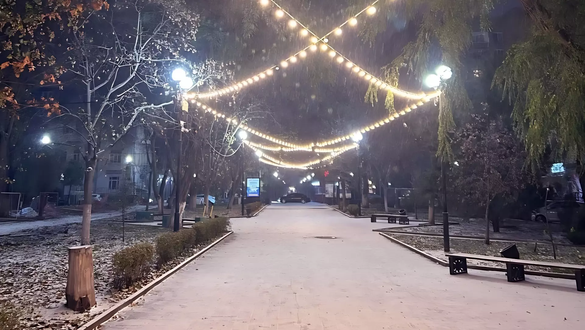 Фоторепортаж: первый снег выпал в Ростове