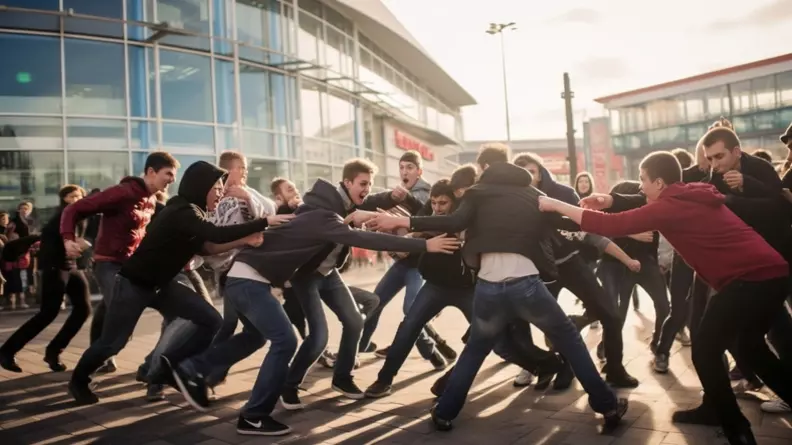 Видео жестокой драки на гандбольном матче в Ростове оказалось в Сети