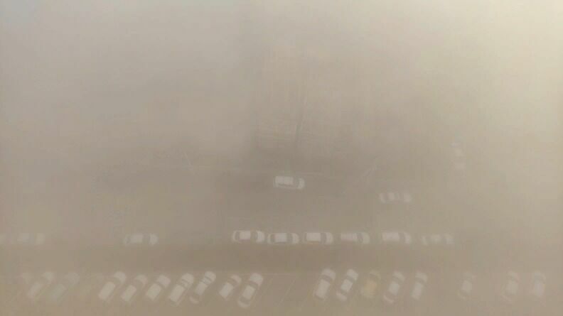 Густой туман окутал Ростов 1 января