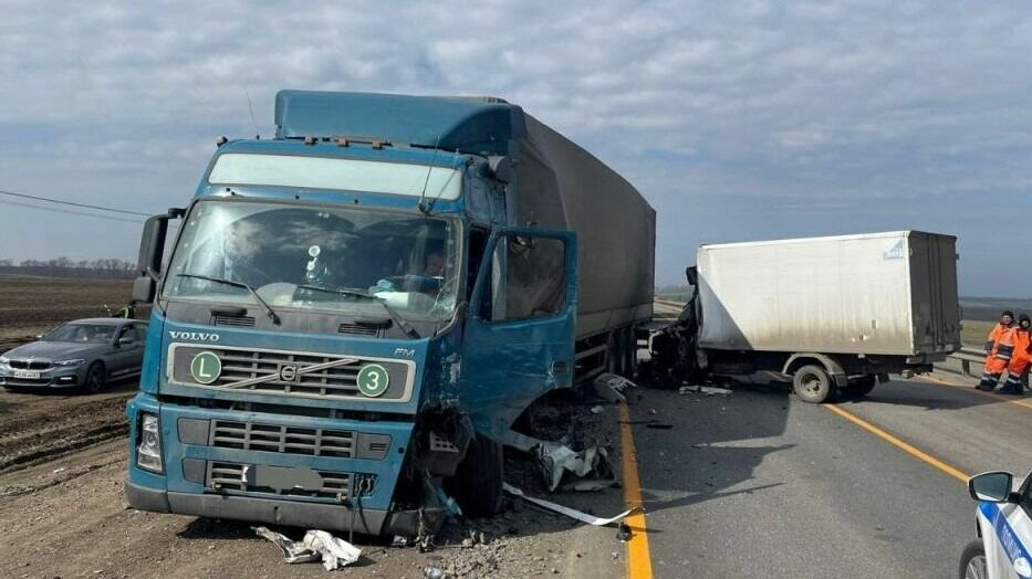 Смертельное ДТП с участием двух фур спровоцировало пробку на трассе «Ростов-Таганрог»