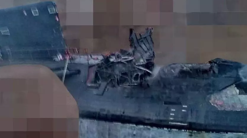 Появились кадры подводной лодки «Ростов-на-Дону» после попадания ракеты ВСУ