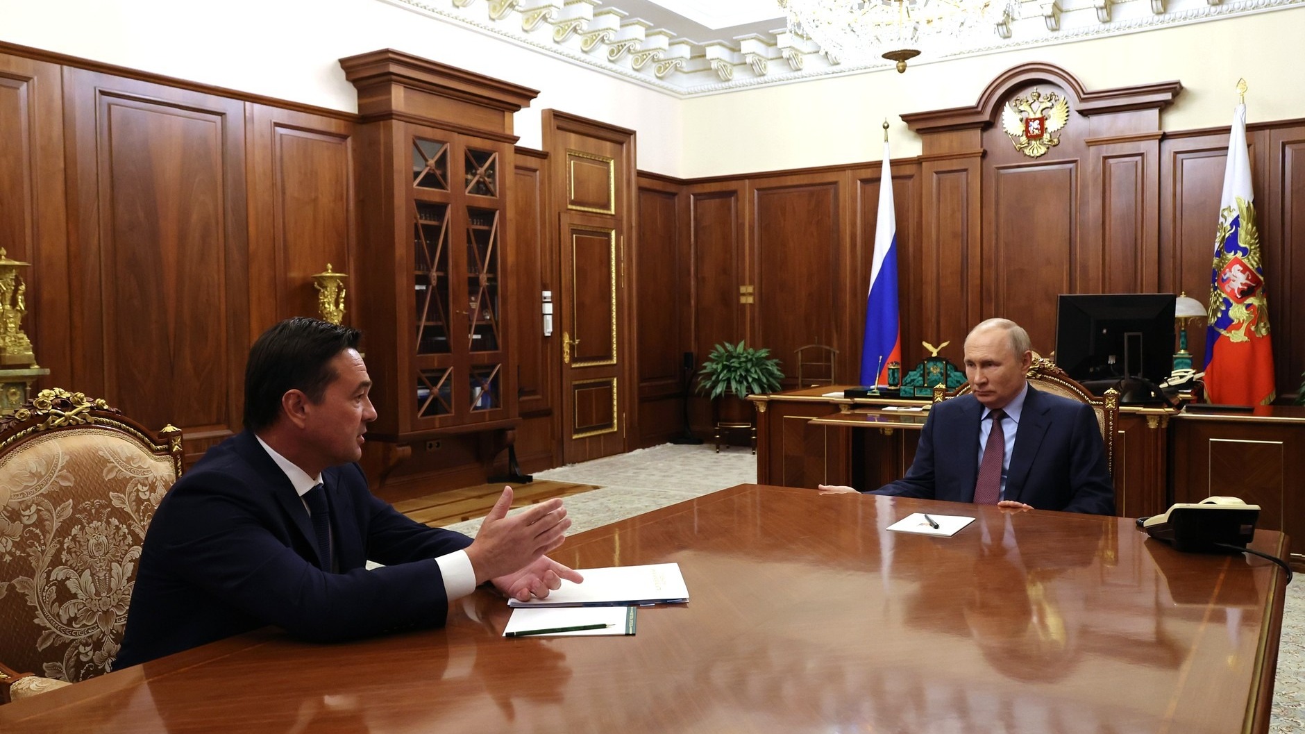 Президент РФ провел рабочую встречу с губернатором Московской области Воробьевым